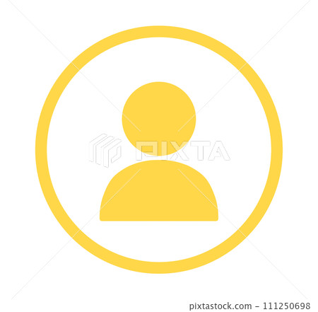 simple yellow user icon simple yellow user icon 111250698