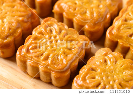 Chinese mooncake, traditional dessert celebrating in Chinese festival mid autumn or new year 111251010