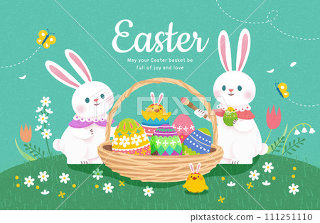3D Easter animal illustration 3D Easter animal illustration 111251110
