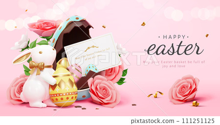3D rose and eggs Easter card 3D rose and eggs Easter card 111251125