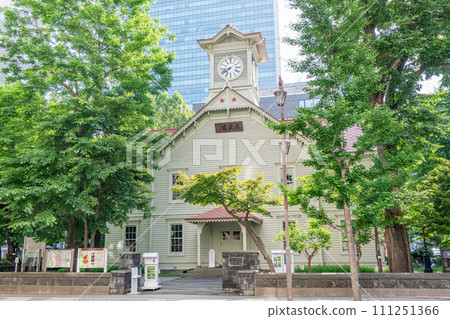 Sapporo Clock Tower (former Sapporo Agricultural College Martial Arts Hall), a symbol of Sapporo and a popular tourist attraction in Sapporo, Hokkaido. Sapporo Clock Tower (former Sapporo Agricultural College Martial Arts Hall), a symbol of Sapporo and a popular tourist attraction in Sapporo, Hokkaido. 111251366