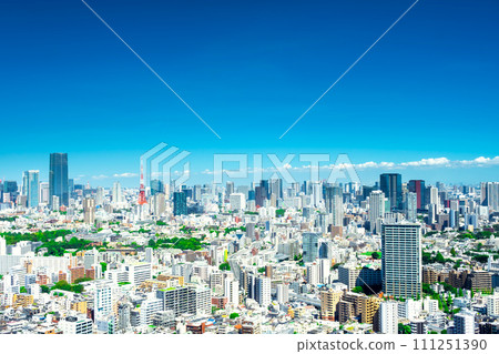 Scenery of central Tokyo with blue sky 2023 Scenery of central Tokyo with blue sky 2023 111251390