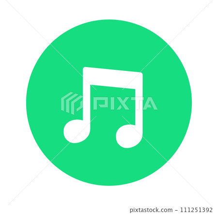 simple green musical note mark simple green musical note mark 111251392