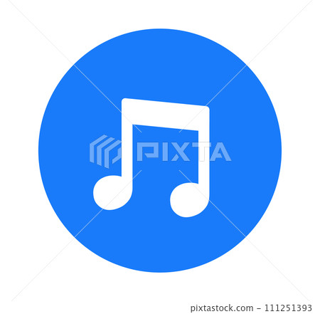 simple blue musical note mark simple blue musical note mark 111251393