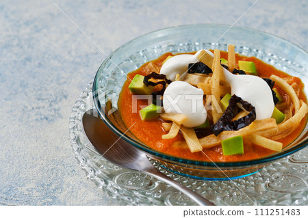 Mexican cuisine Sopa de Tortilla (Sopa Azteca) Mexican cuisine Sopa de Tortilla (Sopa Azteca) 111251483
