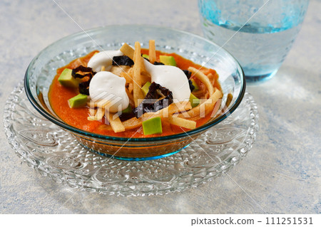 Mexican cuisine Sopa de Tortilla (Sopa Azteca) Mexican cuisine Sopa de Tortilla (Sopa Azteca) 111251531