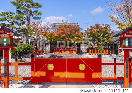 Autumn Kyoto Kurumaori Shrine Main Hall 111251555