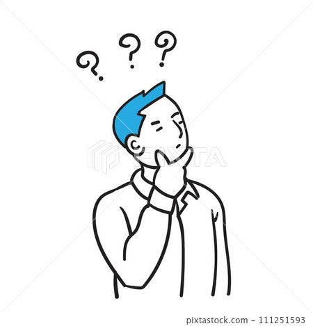 Young man thinking 111251593