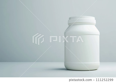 Protein supplement jar mockup for mockup and branding, AI generative 111252299