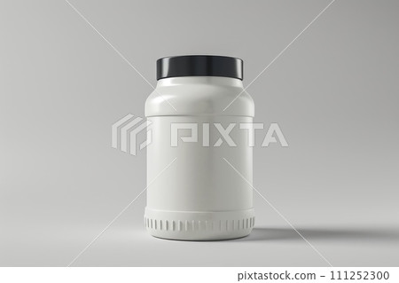 Protein supplement jar mockup for mockup and branding, AI generative 111252300