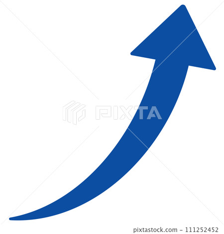 簡單的箭頭插圖,藍色,右肩向上,右上角 簡單的箭頭插圖,藍色,右肩向上,右上角 111252452