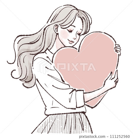 婦女和女孩插畫素材 111252560