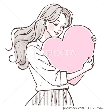 Illustration material of women and girls 111252562