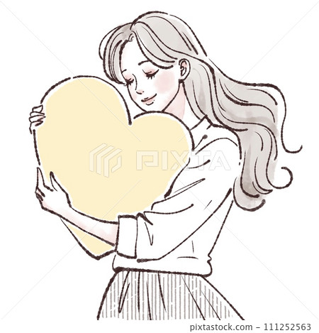 婦女和女孩插畫素材 111252563