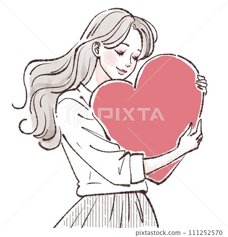 婦女和女孩插畫素材 婦女和女孩插畫素材 111252570