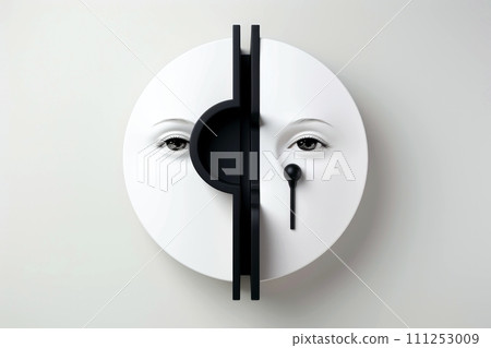 3d abstract human head,face, Psychic waves concept, Generative AI 111253009