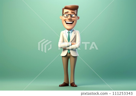 3d minimal scene, mockup doctor character, Generative AI 111253343
