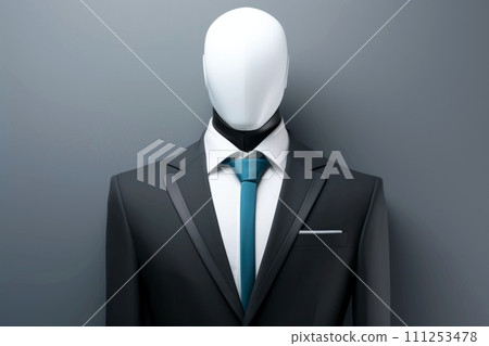 3d abstract human head,face, Psychic waves concept, Generative AI 111253478