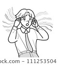A man suffering from hearing loss 111253504