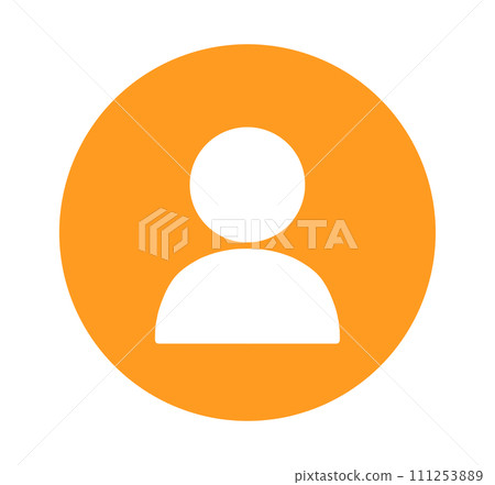 simple orange user icon simple orange user icon 111253889