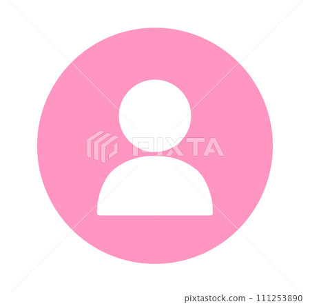 Simple pink user icon Simple pink user icon 111253890