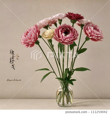 Carnations with a calm atmosphere to give as a gift on Mother's Day 111254042