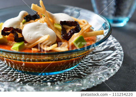 Mexican cuisine Sopa de Tortilla (Sopa Azteca) Mexican cuisine Sopa de Tortilla (Sopa Azteca) 111254220