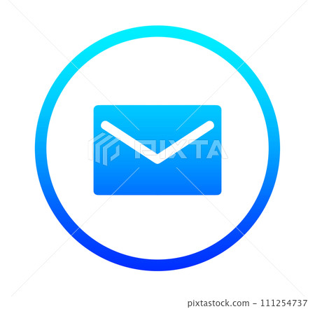blue gradient email icon 111254737