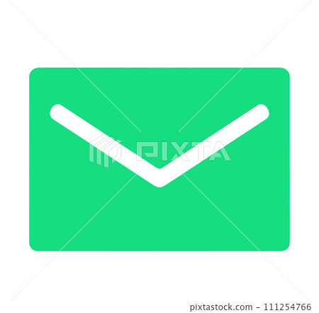 simple green email icon simple green email icon 111254766