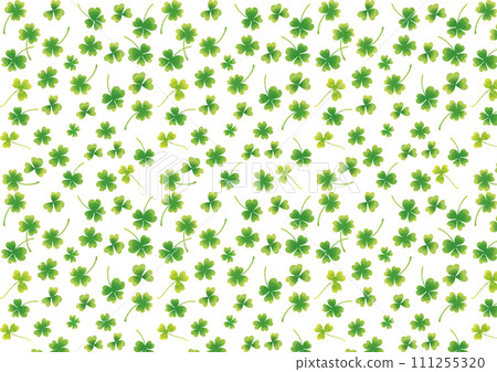 Watercolor style clover pattern Watercolor style clover pattern 111255320