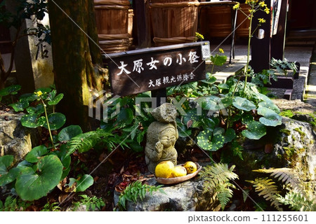 Kyoto City Ohara Woman Stone Statue on Ohara... - Stock Photo ...