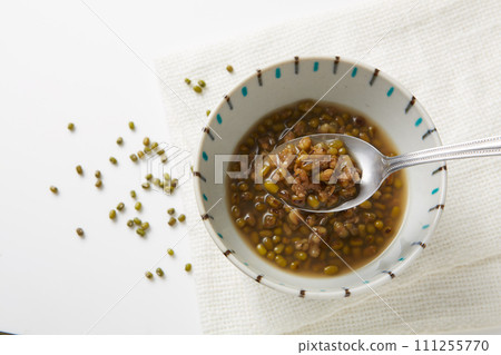 Mung bean soup in a small bowl, Mung bean soup, Mung bean soup, Shiruko Mung bean soup in a small bowl, Mung bean soup, Mung bean soup, Shiruko 111255770