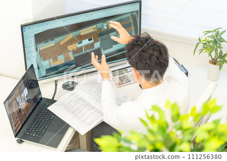 3D CAD 3D 3DCG architectural design house interior 1 person 3D CAD 3D 3DCG architectural design house interior 1 person 111256380