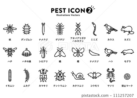 Pest icon set Pest icon set 111257207