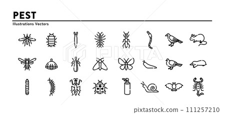 Pest icon set Pest icon set 111257210