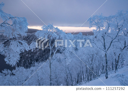 摩週湖有美麗的白霜 摩週湖有美麗的白霜 111257292