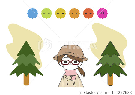 預防花粉症的婦女 預防花粉症的婦女 111257688