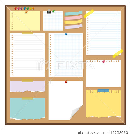 Memo graph paper sticky note illustration 111258080