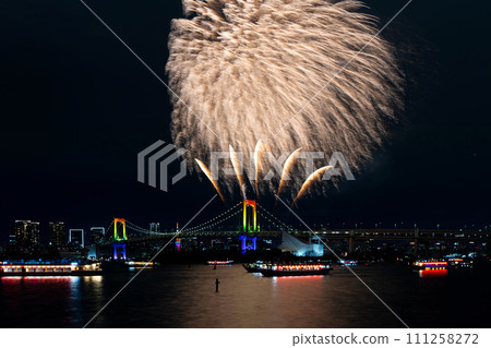 東京台場彩虹煙火和彩虹點燈 2023 年底 111258272