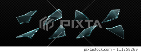 Broken glass or ice pieces set Broken glass or ice pieces set 111259269