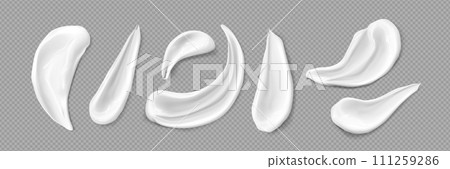 Set of scrub cream swatches 111259286