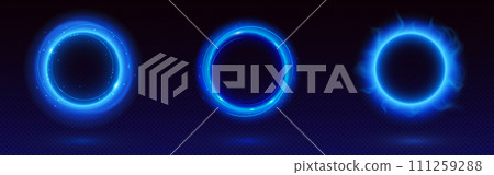 Blue circle frames set Blue circle frames set 111259288
