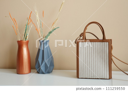 women purse wallet on white background top view  111259550