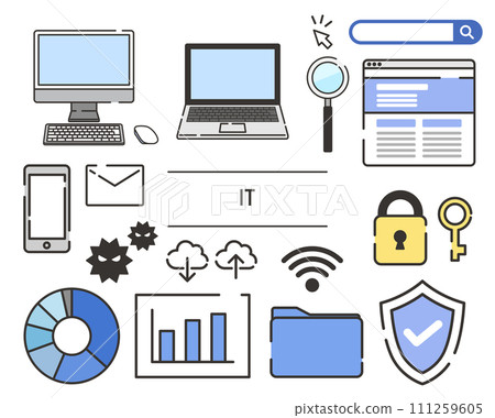 Illustration set related to IT 111259605