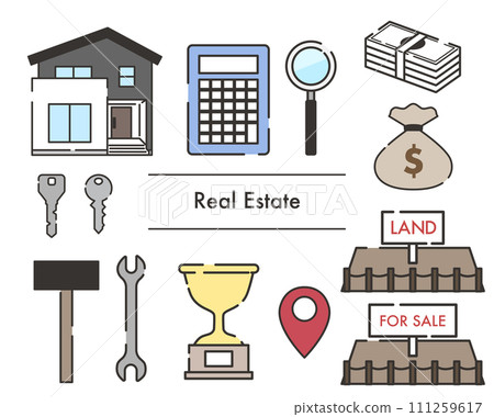 Real estate illustration set 111259617