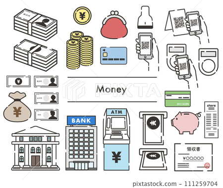 Illustration set about money 111259704