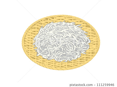 銀魚插圖，簡單的配料，漏杓鍋炒銀魚 111259946