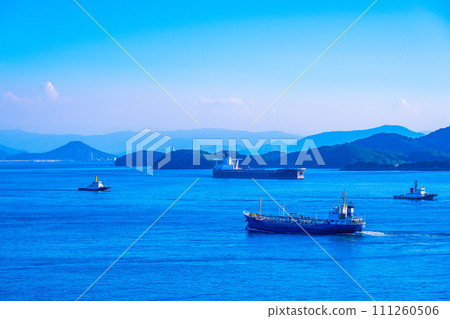 A ship sailing the Seto Inland Sea 111260506