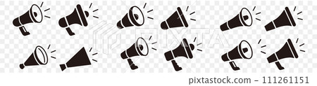 megaphone, bullhorn, icon 111261151