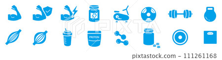 protein, protein shake, icon 111261168